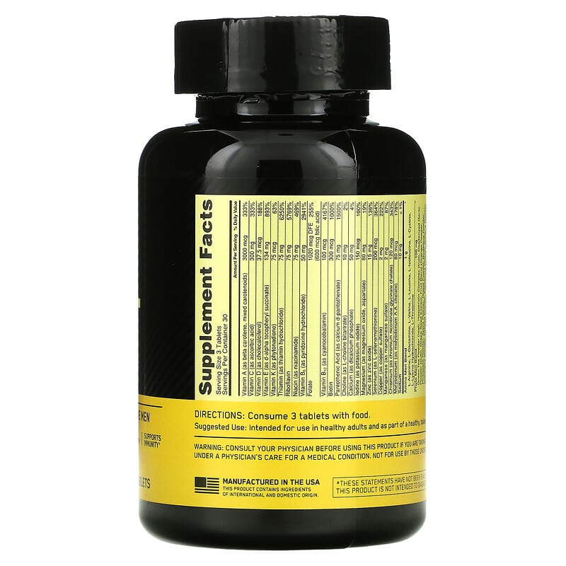 Optimum Nutrition Opti-Men 90 Tablets 2 Thành phần vi chất của Optimum Nutrition Opti-Men 90 Tablets 748927052237