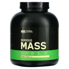 Thực phẩm chức năng Optimum Nutrition Serious Mass Protein Powder Supplement Vanilla 6 lb (2.72 kg) 748927023008