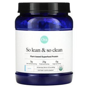 Thực phẩm chức năng Ora So Lean & So Clean Plant-Based Superfood Protein Vanilla 21.2 oz (600 g) 856720007009