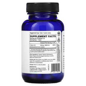 Ora Sol Food Plant-Based Vitamin D3 2.000 IU 30 Tablets 3 Thành phần vi chất của Ora Sol Food Plant-Based Vitamin D3 2.000 IU 30 Tablets 856720007092