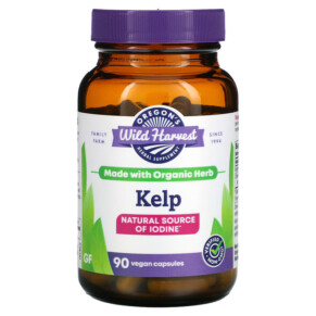 Thực phẩm chức năng Oregons Wild Harvest Kelp 90 Vegan Capsules 706195004297
