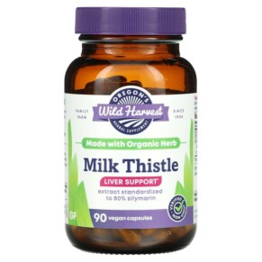 Thực phẩm chức năng Oregons Wild Harvest Milk Thistle 90 Vegan Capsules 706195000190
