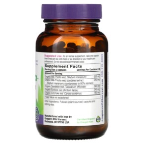 Thành phần vi chất của Oregons Wild Harvest Milk Thistle Dandelion 90 Vegan Capsules 706195000855
