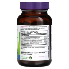 Thành phần vi chất của Oregons Wild Harvest Sleep Better 90 Vegan Capsules 706195004549