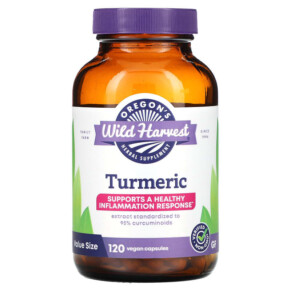 Thực phẩm chức năng Oregons Wild Harvest Turmeric 120 Vegan Capsules 706195106045