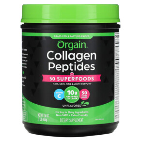 Thực phẩm chức năng Orgain Collagen Peptides Plus 50 Superfoods Unflavored 1 lb (454 g) 851770007733
