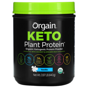 Thực phẩm chức năng Orgain Keto Organic Plant Protein Powder with Coconut & Avocado Oils Vanilla 0.97 lb (440 g) 851770007405