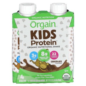 Thực phẩm chức năng Orgain Kids Protein Organic Nutritional Shake Chocolate 4 Pack 8.25 fl oz (244 ml) Each 851770003117