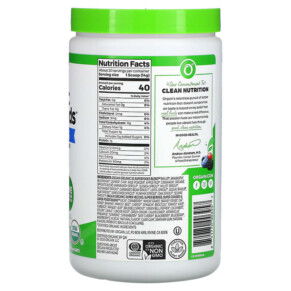 Thành phần vi chất của Orgain Organic Plant-Based Superfoods + Probiotics Original 9.9 oz (280 g) 851770003957