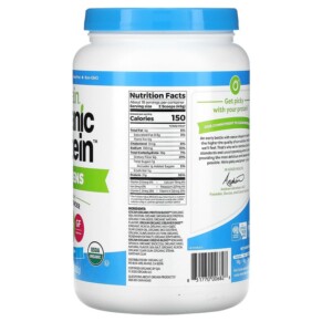 Thành phần vi chất của Orgain Organic Protein & Greens Protein Powder Plant Based Vanilla Bean 1.94 lbs (882 g) 851770006828