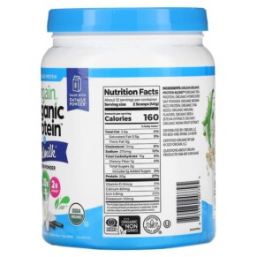Thành phần vi chất của Orgain Organic Protein Powder + Oatmilk Plant Based Vanilla Bean 1.05 lb (479 g) 851770007795