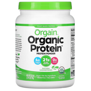 Thực phẩm chức năng Orgain Organic Protein Powder Plant Based Natural Unsweetened 1.59 lbs (720 g) 851770006033
