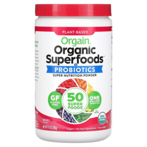 Thực phẩm chức năng Orgain Organic Superfoods + Probiotics Super Nutrition Powder Berry 9.9 oz (280 g) 851770003964