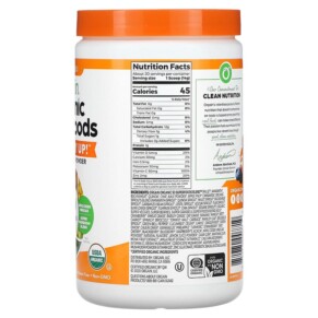 Thành phần vi chất của Orgain Plant-Based Organic Superfoods + Immunity Up Orange Tangerine 9.9 oz (280 g) 851770007719