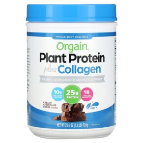 Thực phẩm chức năng Orgain Plant Protein Plus Collagen Creamy Chocolate Fudge 1.6 lb (726 g) 851770008167