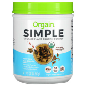 Thực phẩm chức năng Orgain Simple Organic Plant Protein Powder Creamy Chocolate 1.25 lb (567 g) 851770007474