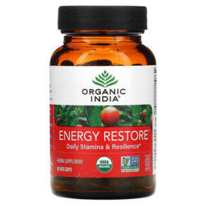 Thực phẩm chức năng Organic India Energy Restore Daily Stamina & Resilience 90 Veg Caps 801541519330