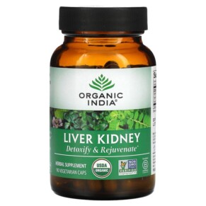 Thực phẩm chức năng Organic India Liver Kidney 90 Vegetarian Caps 851469000915