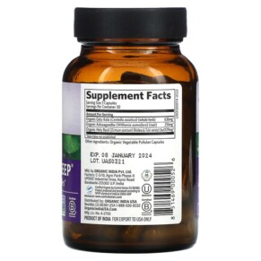 Thành phần vi chất của Organic India Peaceful Sleep 90 Vegetarian Caps 851469000526
