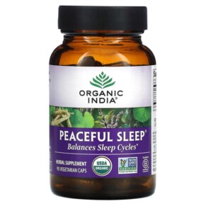 Thực phẩm chức năng Organic India Peaceful Sleep 90 Vegetarian Caps 851469000526