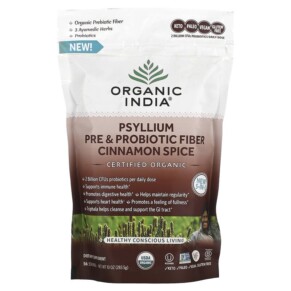 Thực phẩm chức năng Organic India Psyllium Pre & Probiotic Fiber Cinnamon Spice 10 oz (283.5 g) 801541517268