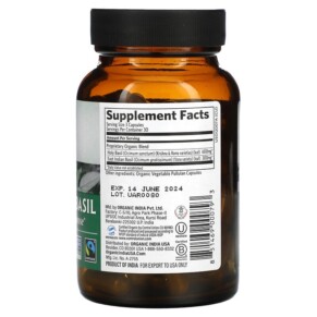 Thành phần vi chất của Organic India Tulsi-Holy Basil 90 Vegetarian Caps 851469000793