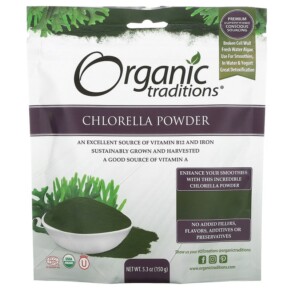 Thực phẩm chức năng Organic Traditions Chlorella Powder 5.3 oz (150 g) 627733012119