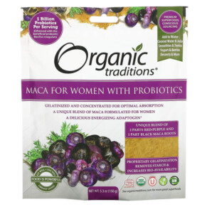 Thực phẩm chức năng Organic Traditions Maca For Women with Probiotics 5.3 oz (150 g) 627733002752