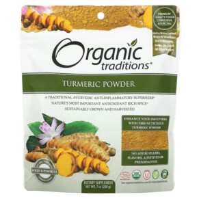 Thực phẩm chức năng Organic Traditions Turmeric Powder 7 oz (200 g) 627733004312