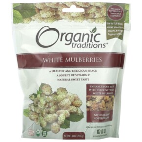 Thực phẩm chức năng Organic Traditions White Mulberries 8 oz (227 g) 627733003230