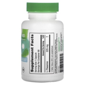 Thành phần vi chất của Organika L-Theanine 225 mg 90 Vegetarian Capsules 620365250584