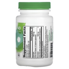 Thành phần vi chất của Organika Quercetin with Bromelain 120 Caplets 620365250515
