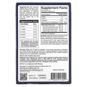 Thành phần vi chất của Oslomega Baby’s DHA with Vitamin D3 2 fl oz (60 ml) 898220013920