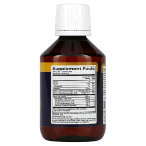 Thành phần vi chất của Oslomega Cod Liver Oil 960 mg Omega-3 Natural Lemon Flavor 6.7 fl oz (200 ml) 898220013906