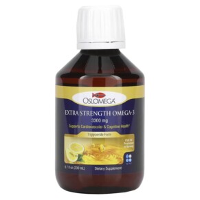 Thực phẩm chức năng Oslomega Extra Strength Omega 3 Fish Oil Natural Lemon Flavor 3.300 mg 6.7 fl oz (200 ml) 898220013876