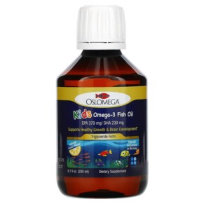 Thực phẩm chức năng Oslomega Norwegian Kids Omega-3 Fish Oil Natural Lemon Flavor 6.7 fl oz (200 ml) 898220013883