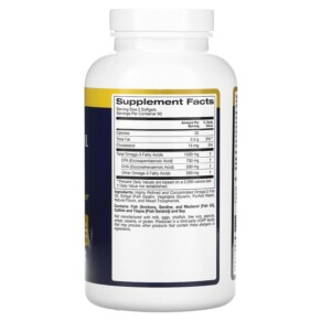 Thành phần vi chất của Oslomega Norwegian Omega-3 Fish Oil 750 mg EPA 500 mg DHA Natural Lemon Flavor 180 Fish Gelatin Softgels 898220013944