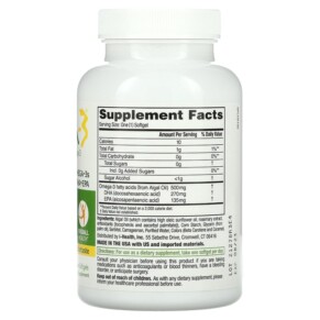 Thành phần vi chất của Ovega-3 Vegan Omega-3 DHA + EPA 500 mg 60 Vegetarian Capsules 092961020166