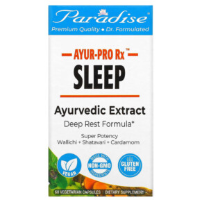 Thực phẩm chức năng Paradise Herbs AYUR-Pro Rx Sleep 60 Vegetarian Capsules 601944778811