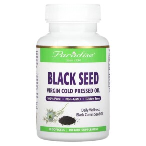 Thực phẩm chức năng Paradise Herbs Black Seed 60 Softgels 601944779115