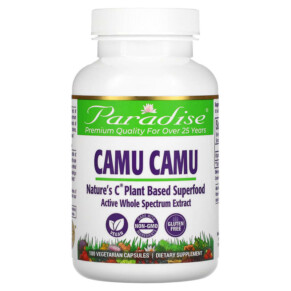 Thực phẩm chức năng Paradise Herbs Camu Camu 180 Vegetarian Capsules 601944778873