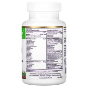 Thành phần vi chất của Paradise Herbs Earth's Blend Magnesium 90 Vegetarian Capsules 601944778712