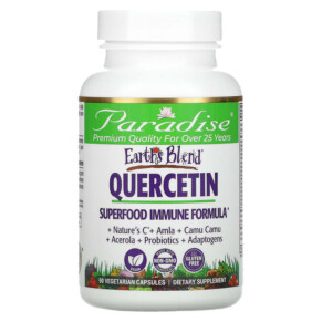 Thực phẩm chức năng Paradise Herbs Earth's Blend Quercetin Superfood Immune Formula 90 Vegetarian Capsules 601944778927