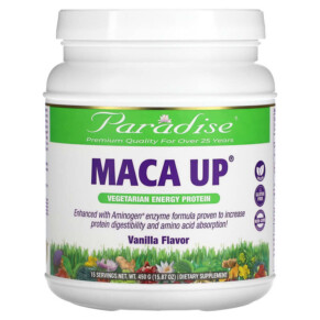 Thực phẩm chức năng Paradise Herbs Maca Up Vegetarian Energy Protein Vanilla 15.87 oz (450 g) 601944778040