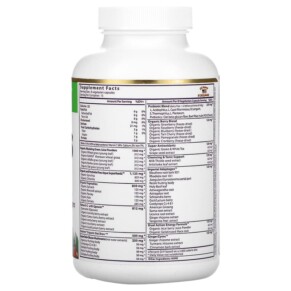 Thành phần vi chất của Paradise Herbs ORAC Energy Greens 120 Vegetarian Capsules 601944778033