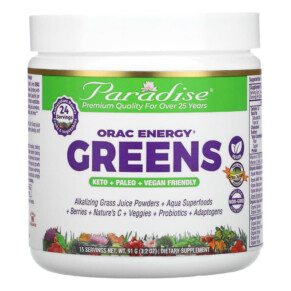 Thực phẩm chức năng Paradise Herbs ORAC Energy Greens 3.2 oz (91 g) 601944778620