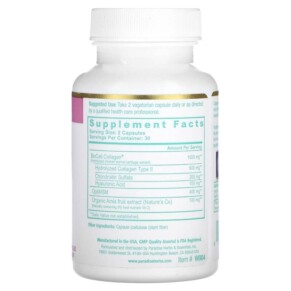 Thành phần vi chất của Paradise Herbs Whole-Woman Collagen 60 Vegetarian Capsules 601944779047