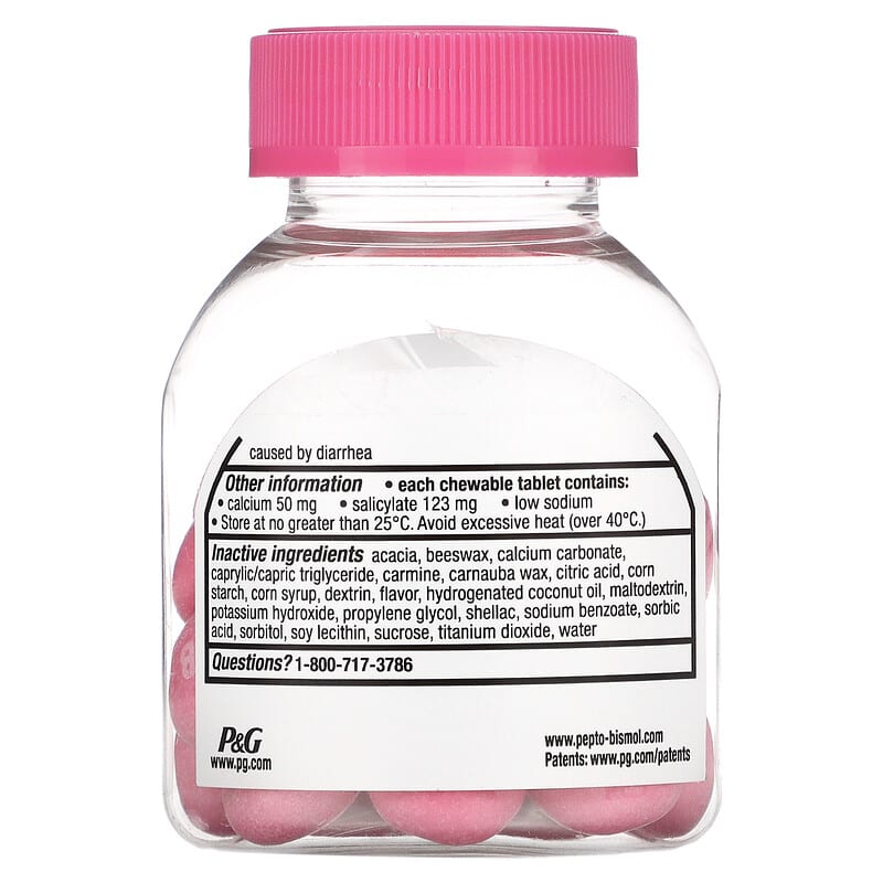 Pepto Bismol Pepto Bismol Chews 24 Chewable Tablets 2 Thành phần vi chất của Pepto Bismol Pepto Bismol Chews 24 Chewable Tablets 301490001851