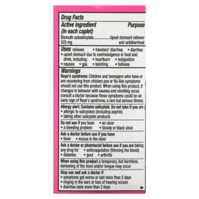 Thành phần vi chất của Pepto Bismol Pepto Bismol Ultra 24 Caplets 301490001288