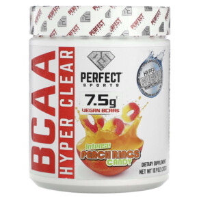 Thực phẩm chức năng Perfect Sports BCAA Hyper Clear Intense Peach Rings 10.9 oz (310 g) 699097754165